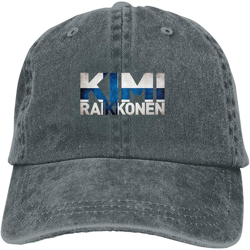 Baseball Caps Kimi Raikkonen Sports Denim Cap Adjustable Snapback Casquettes Unisex Plain Baseball Cowboy Hat Black - CV18RK6...
