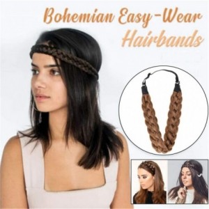 Headbands Elastic Synthetic Chunky Hair Braid Classic Plaited Braids Hair Headbands Women Girl Beauty Accessory - C - CZ192A7...