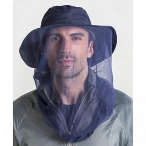 Sun Hats Head Net Hat Safari Hats Sun Protection Water Repellent Bucket Boonie Hats Hidden Outdoor - Navy - CZ18RD882Q4 $30.13