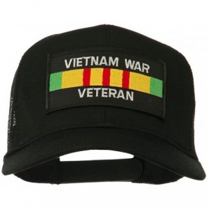 Baseball Caps Vietnam War Veteran Patched Mesh Cap - Black - C311Q3SSEBH $17.94