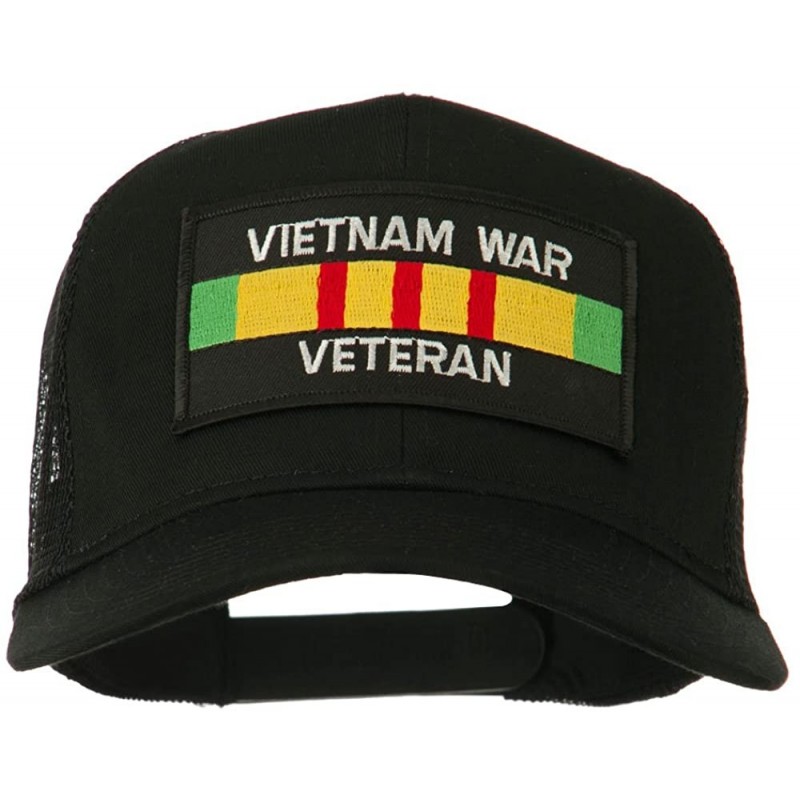 Baseball Caps Vietnam War Veteran Patched Mesh Cap - Black - C311Q3SSEBH $30.13