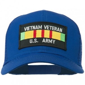 Baseball Caps Vietnam Army Veteran Patched Mesh Cap - Royal - CK11Q3SP95L $11.70