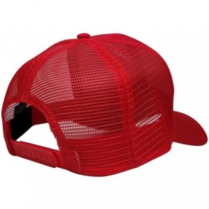 Baseball Caps Canada Flag Embroidered Iron on Patch with Text Adjustable Mesh Trucker Cap - Red - C112MAKXQ2F $10.72