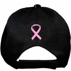 Baseball Caps Embroidered Pink Lives Matter Breast Cancer Awareness Pink Ribbon Adjustable Baseball Hat/Cap - Black - CR18ZM9...