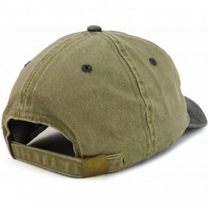 Baseball Caps NASA I Need My Space Embroidered Two Tone Pigment Dyed Cotton Cap - Khaki Black - CA12DVNZF77 $35.41