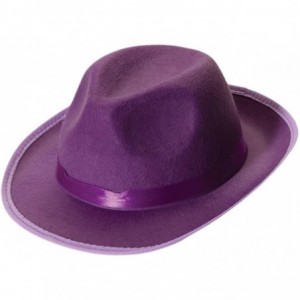 Fedoras Men's Deluxe Adult Fedora Hat - Purple - CR118N76355 $51.48
