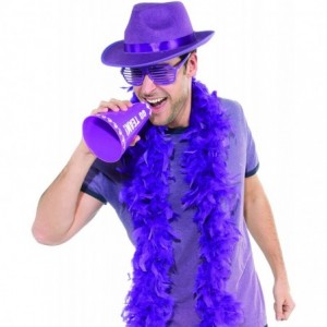 Fedoras Men's Deluxe Adult Fedora Hat - Purple - CR118N76355 $21.65