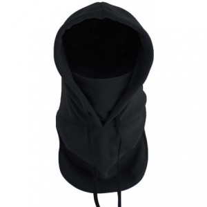 Skullies & Beanies Balaclave Fleece Windproof Ski Mask Face Mask Tactical Hood Neck Warmer - Heavyweight-black - CH18LR4WUIQ ...