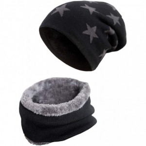 Skullies & Beanies Winter Men Hat Scarf Set- Beanie Hat Neck Warmer for Women - 7 Black - CD18GWQ675C $20.69