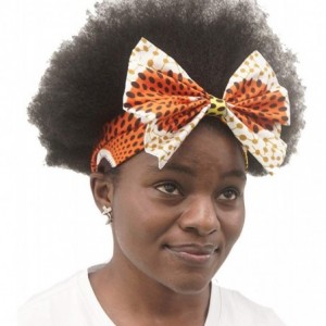 Headbands African Print Headband Hair Accessory for Women/Girls （2 Headbands 1 Big and 1small） - Circle 4 - C918QH8274Y $12.43