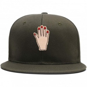 Baseball Caps Hip Hop Snapback Casquette-Embroidered.Custom Flat Bill Dance Plain Baseball Dad Hats - Army Green - C218HK4CKH...