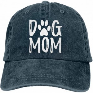 Baseball Caps Women's Dog Mom Baseball Caps Vintage Plain Washed Cotton Dad Hats - Navy - CZ18QGARCH7 $26.37