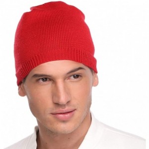 Skullies & Beanies Beanie Hat Warm Soft Winter Ski Knit Skull Cap for Men Women - Red - CK180KWAKEU $19.17