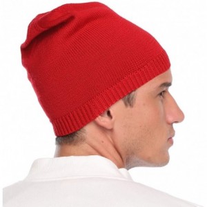Skullies & Beanies Beanie Hat Warm Soft Winter Ski Knit Skull Cap for Men Women - Red - CK180KWAKEU $19.17