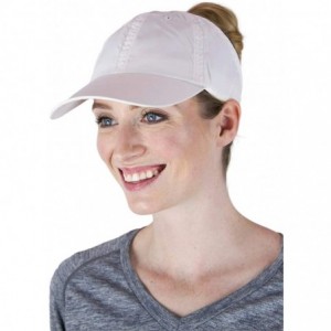 Baseball Caps Active - Ponytail Messy Bun Baseball Cap for Women - The Ultimate Ponytail Hat - White - CF18M8XZTKX $18.95