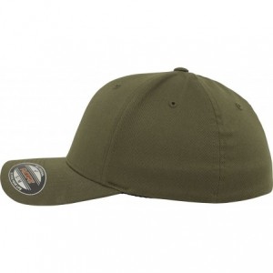Baseball Caps Men's Athletic Baseball Flex-Fitted Cap. Flexfit Baseball Hat. - Olive - C518S2KSZHR $29.68