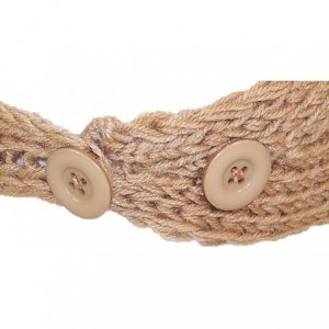 Cold Weather Headbands Womens Knit Headband W/Large Bow (One Size) - Khaki - C0125Y2EHHR $20.31