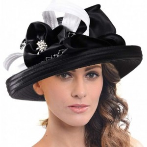 Bucket Hats Church Kentucky Derby Dress Hats for Women - Sd710-p-bkwh - CO18CU9DCE5 $80.61