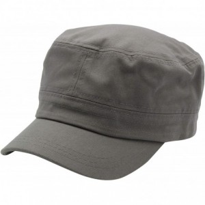 Baseball Caps Cadet Army Cap - Military Cotton Hat - Light Grey - C912GW5UV0R $18.10