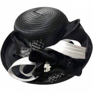 Bucket Hats Church Kentucky Derby Dress Hats for Women - Sd710-p-bkwh - CO18CU9DCE5 $84.41