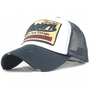 Baseball Caps Clearance Embroidered Summer Mens Cap Mesh Hats Casual Hip Hop Hats Baseball Caps Sun Hats - Navy Blue - CF18CZ...