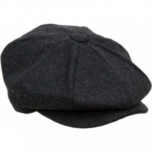 Newsboy Caps Men's Classic 8 Panel Wool Blend newsboy Snap Brim Collection Hat - Grey - CA1808GOI2A $68.74