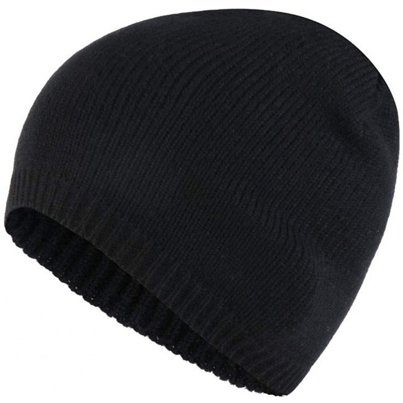 Skullies & Beanies Stylish Solid Color Beanie Crochet Ski Cap Warm Plain Skull Hat Warm Jogging Headwear Stretch Knit Headwra...