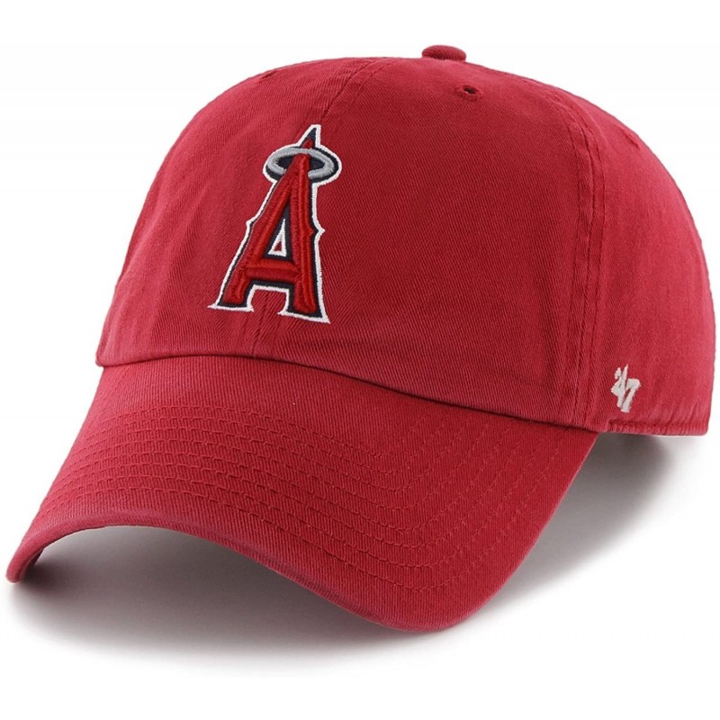 Baseball Caps L.A. Angels Clean Up Adjustable Cap (for Adults) - Red - CS111G6N8K3 $44.74