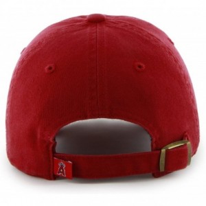 Baseball Caps L.A. Angels Clean Up Adjustable Cap (for Adults) - Red - CS111G6N8K3 $44.74