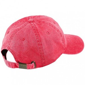 Baseball Caps Grandma Embroidered Pigment Dyed Low Profile Cotton Cap - Red - CR12GPQXRXB $18.20