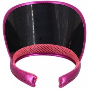 Visors Women Sun Visors Hologram Wide Brim Thicker Sweatband UV Protective Sportswear Visors Sunhat - Rose Red - CJ18X9Z3YC3 ...