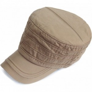 Baseball Caps Men Women Bright Solid Color Washed Cotton Twill Cadet Army Cap Adjustable Military Hat Flat Top Baseball Cap -...