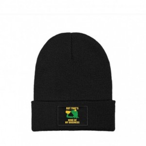 Skullies & Beanies Mens Womens Warm Solid Color Daily Knit Cap Funny-Green-Frog-Sipping-Tea Headwear - Black-7 - CU18N6Z50IY ...