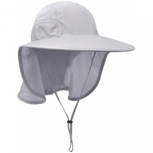 Sun Hats Unisex Outdoor Activities UV Protecting Sun Hats with Neck Flap - .Light-grey - C9122H0YAMF $28.12