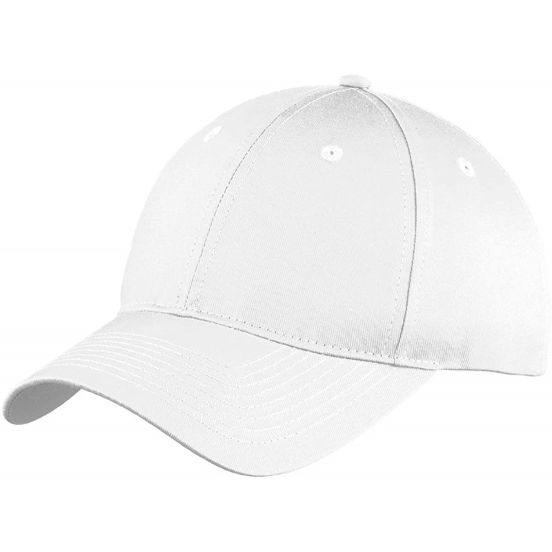 Baseball Caps Port & Company Unstructured Twill Cap (YC914) - White - C4125X2G0HD $19.66