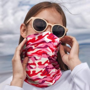 Balaclavas Bandana Cloth Face Mask Washable Face Covering Neck Gaiter Dust Mask - Pink Camo - CG198RGQCT4 $22.24