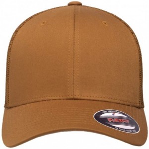 Baseball Caps The Original Flexfit Yupoong Mesh Trucker Hat Cap & 2-Tone - Caramel - CW196H4Z33L $28.41