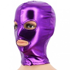 Balaclavas Metallic Cycling Face Neck Mask Hat Ultra Balaclava Hood - Purple - CO18SSOM47Y $24.12