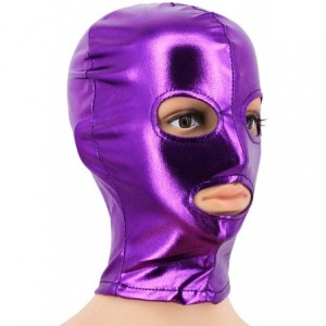 Balaclavas Metallic Cycling Face Neck Mask Hat Ultra Balaclava Hood - Purple - CO18SSOM47Y $11.61