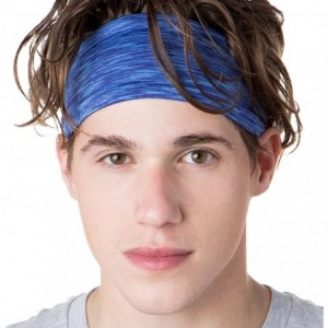 Headbands Adjustable & Stretchy Space Dye Xflex Wide Headbands for Women Girls & Teens - Space Dye Royal Blue - CN12OCOD884 $...
