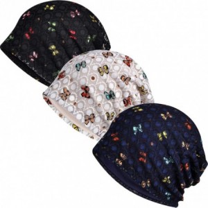 Skullies & Beanies Chemo Cancer Sleep Scarf Hat Cap Cotton Beanie Lace Flower Printed Hair Cover Wrap Turban Headwear - CG196...