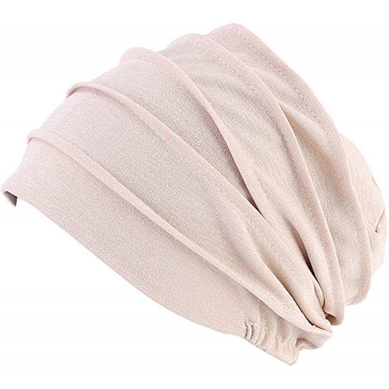 Skullies & Beanies Women Chemo Hat Beanie Flower Headscarf Turban Headwear for Cancer - 2b69-polyester-beige - CB18SGGOYTN $2...