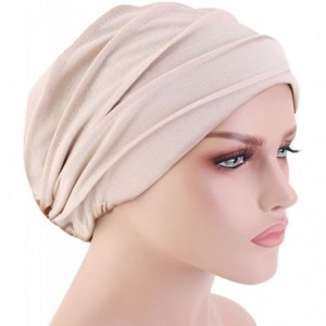 Skullies & Beanies Women Chemo Hat Beanie Flower Headscarf Turban Headwear for Cancer - 2b69-polyester-beige - CB18SGGOYTN $7.95