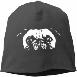 Skullies & Beanies Knit Beanie Skull Cap Unisex Winter Hat - I Love My Dog - Men's Pug9 - CS18NZY0IAA $12.59