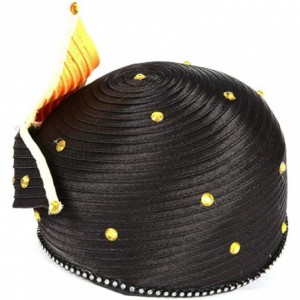 Bucket Hats Women Hats for Church Kentucky Derby Dress Wedding Party Bucket Hat - Black Yellow - CT18U2IMDY3 $45.50