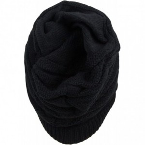 Skullies & Beanies Women's Casual Knit Multi Purpose Winter Thick Warm Slouchy Headwrap Beanie Cap Hat - Black - CU12506G1BR ...