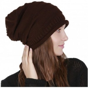 Skullies & Beanies Women Oversized Baggy Slouchy Winter Knit Beanie Hat Skull Caps - Coffee - C61898TUDGN $30.77