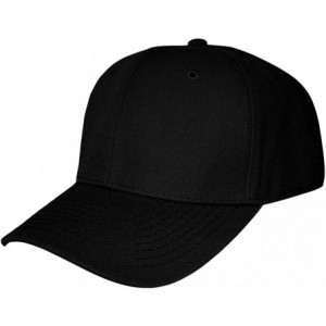 Baseball Caps Blank Fitted Curved Cap Hat - Black - CU112BURM7D $20.05