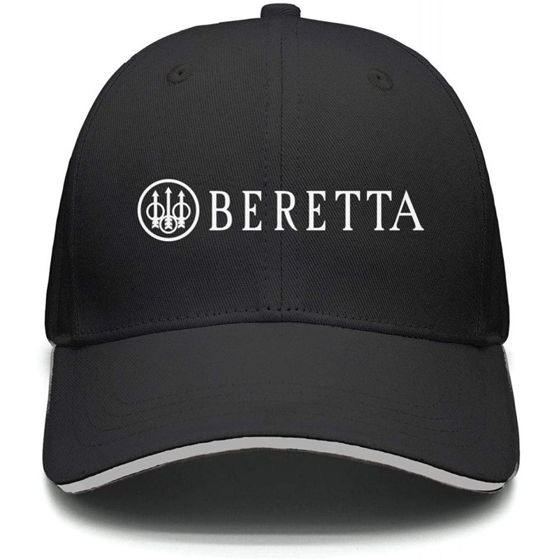 Baseball Caps Dad Beretta-Logo- Strapback Hat Best mesh Cap - Black-41 - CR18RHCH3YN $37.06