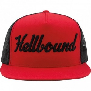 Baseball Caps Hellbound Trucker Hat Red/Black - CF1894NZAX4 $58.77